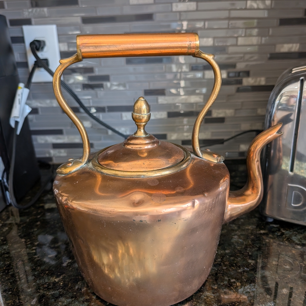 Vintage Copper Tea Kettle